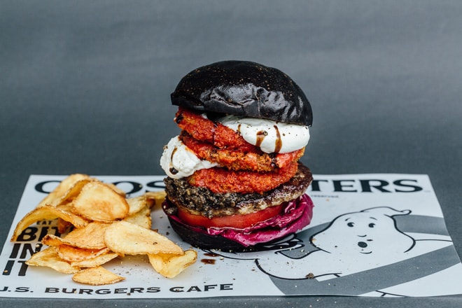 J.S. Burgers Cafe Ghostbusters Menu