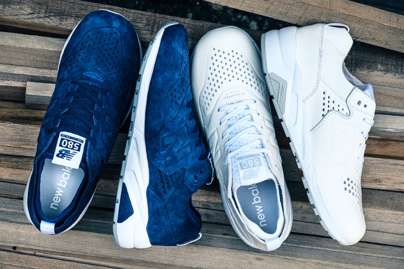 New Balance Deconstructed 580 in Navy Suede and White Leather