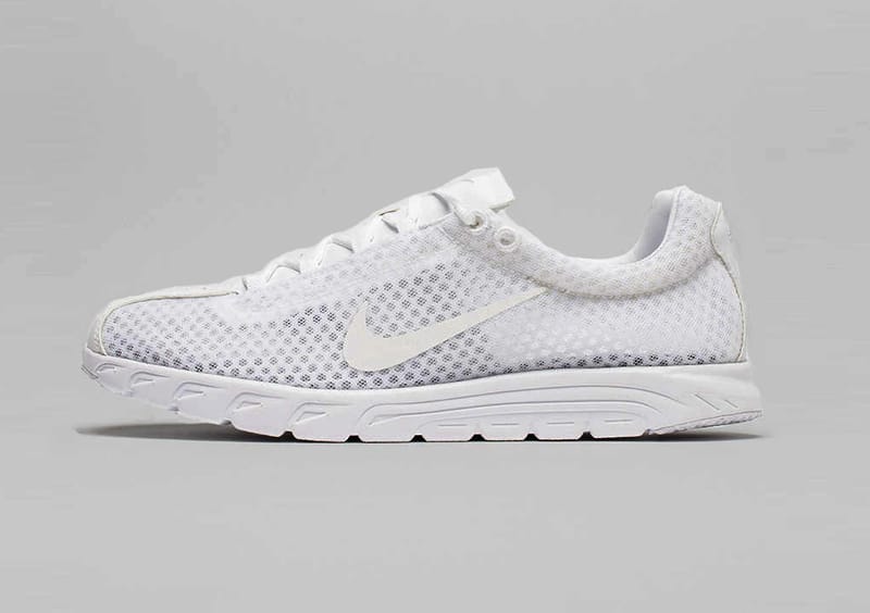 nike mayfly premium triple white