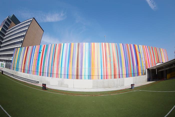 RFK Mural Festival at Los Angeles School with Shepard Fairey