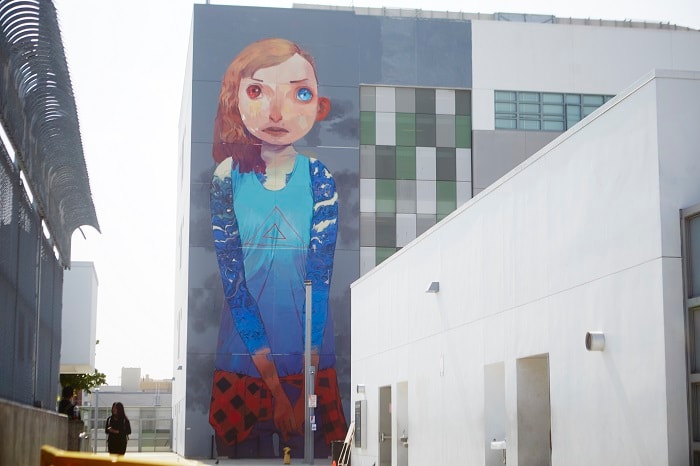 RFK Mural Festival at Los Angeles School with Shepard Fairey