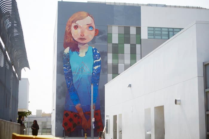 RFK Mural Festival at Los Angeles School with Shepard Fairey
