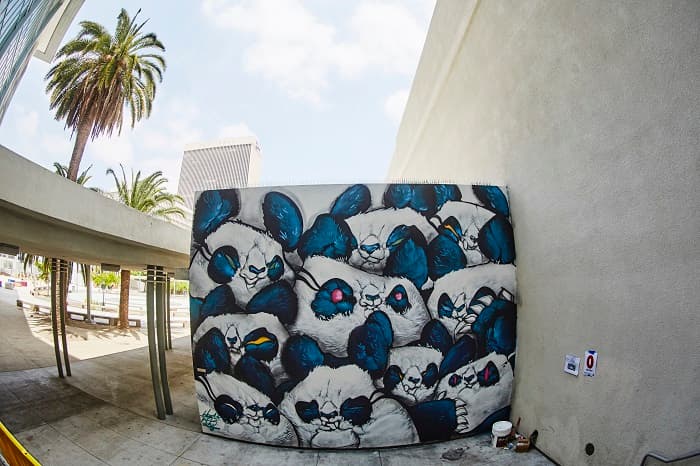 RFK Mural Festival at Los Angeles School with Shepard Fairey