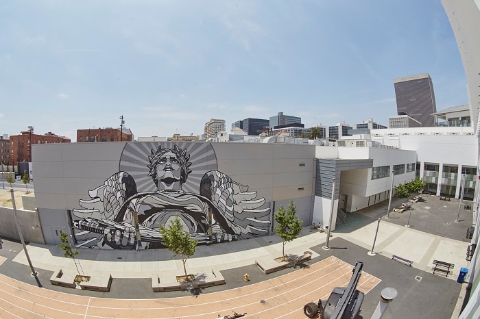 RFK Mural Festival at Los Angeles School with Shepard Fairey