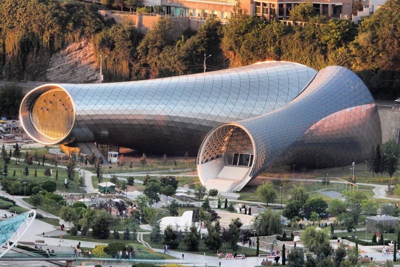 The New Rhike Park Music Theater and Exhibition Hall Is a Stunning Tubular Sculpture