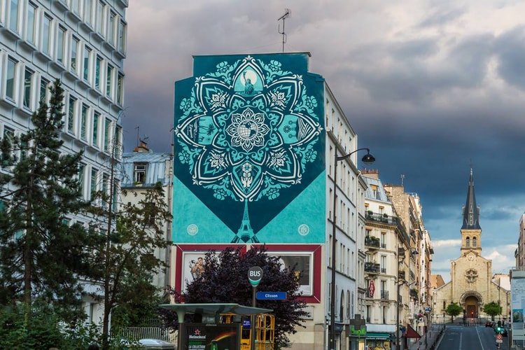 Shepard Fairey Unveils Second Installation in Paris for "Earth Crisis" Series