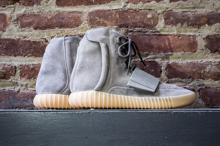 Collective Shots of the adidas Originals Yeezy Boost 750 in "Light Grey/Gum"