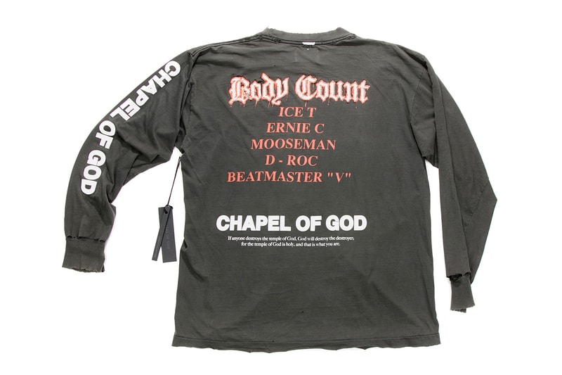 Jerry Lorenzo Chapel of God Vintage Band Tee Collection