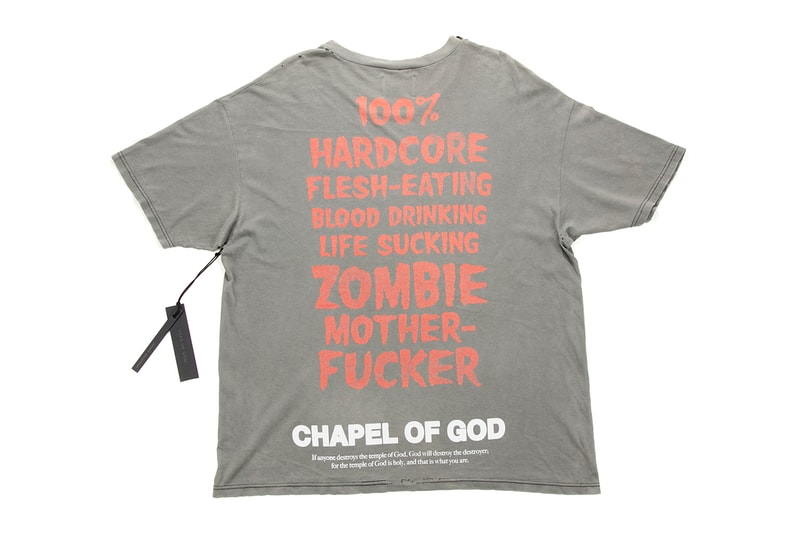 Jerry Lorenzo Chapel of God Vintage Band Tee Collection