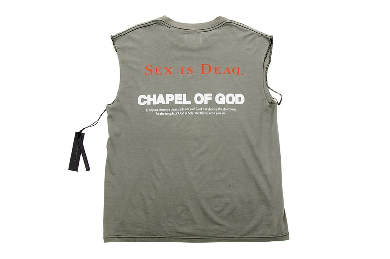 Jerry Lorenzo Chapel of God Vintage Band Tee Collection