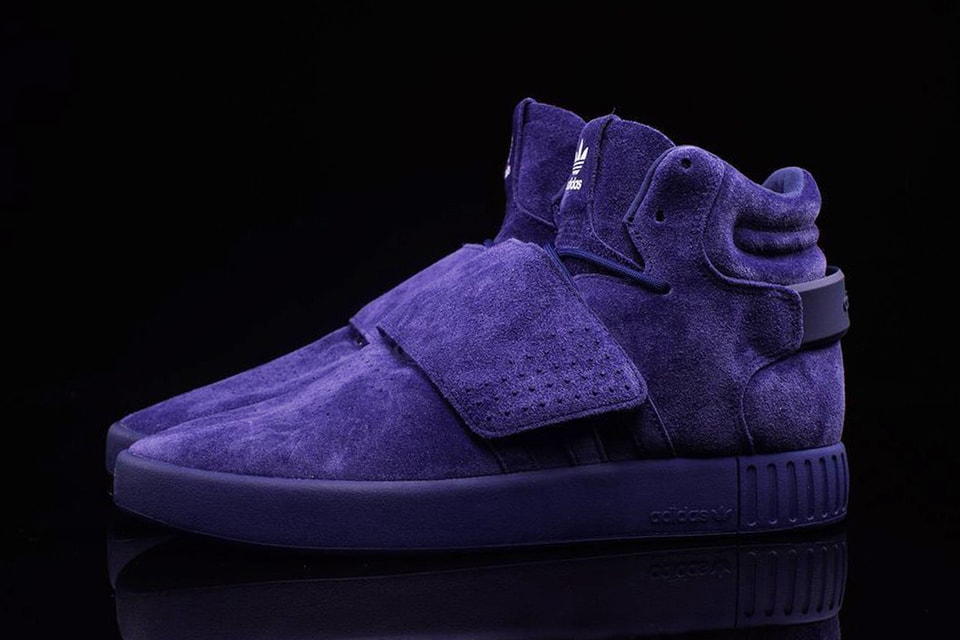 Adidas tubular invader blue suede Clearance