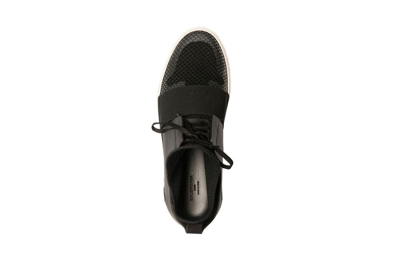 Balenciaga Elastic High Trainer Sneaker in Black and White