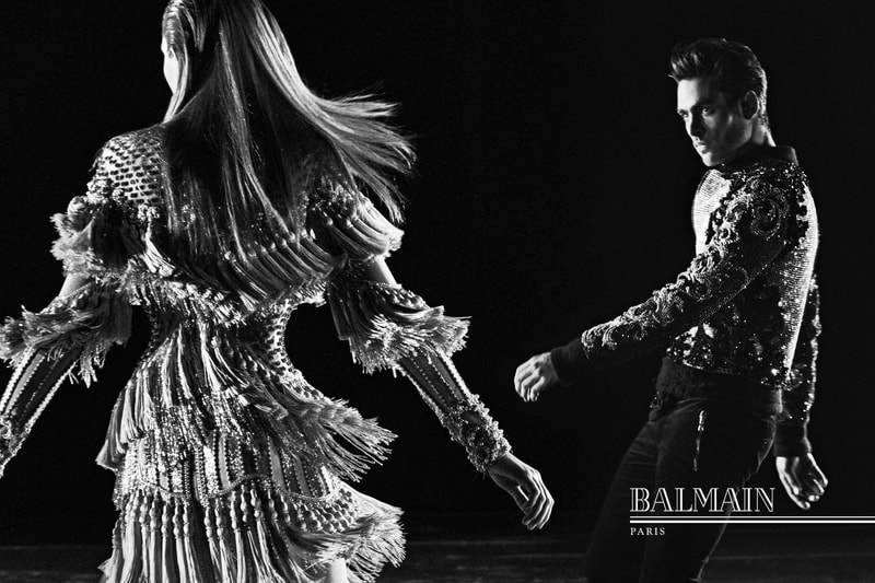 Kim and Kanye West  in Balamain's 2016 Fall Winter Campaign