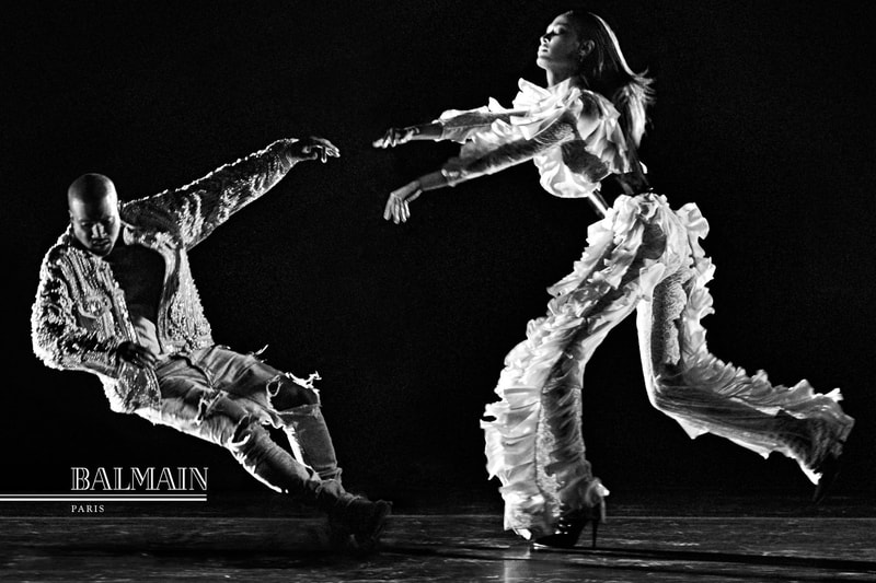 Kim and Kanye West  in Balamain's 2016 Fall Winter Campaign
