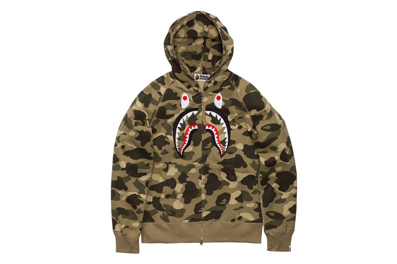 BAPE Releases New Full Zip Shark Hoodies