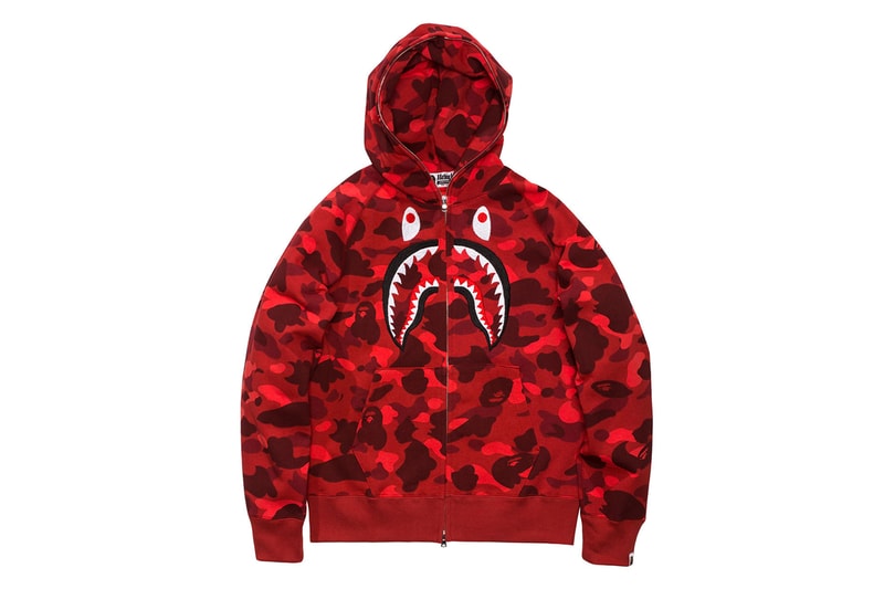 BAPE Releases New Full Zip Shark Hoodies