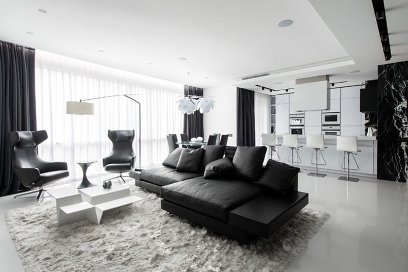 Black and White Interior Apartment