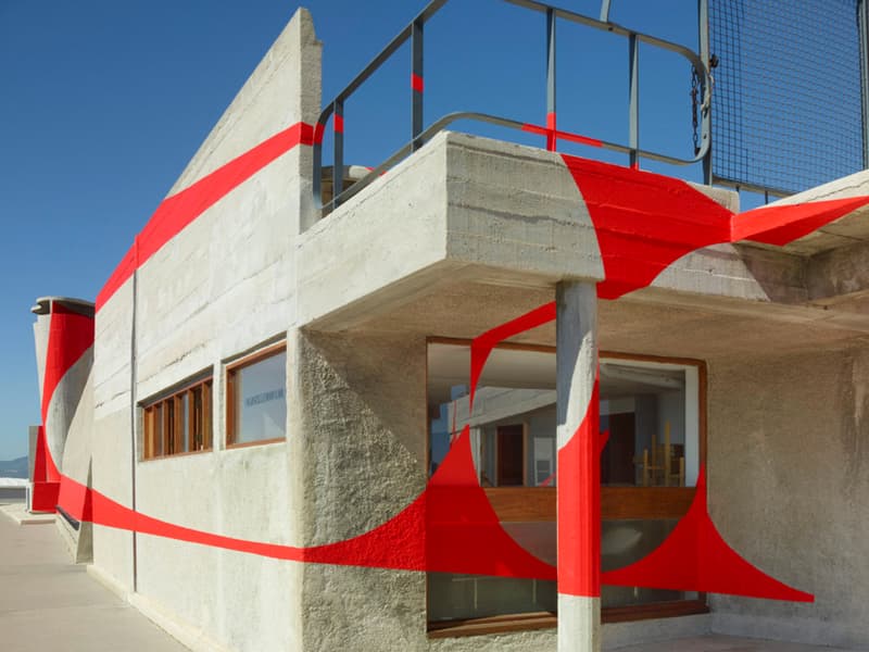 Felice Varini Mural Le Corbusier Building