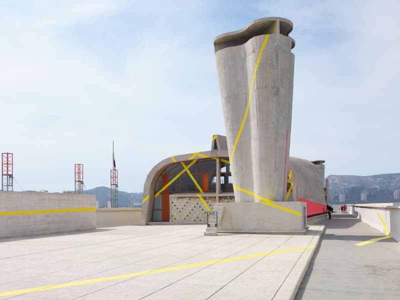Felice Varini Mural Le Corbusier Building