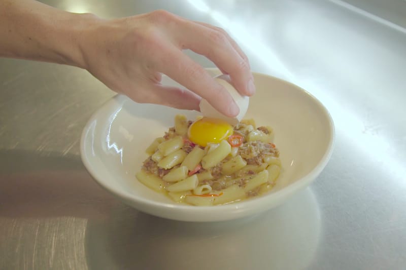 HYPEBEAST Eats: Macaroni Pig's Head & Egg Yoke Pasta by Lyle's