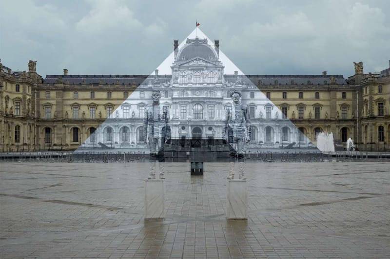 Artist JR and Liu Bolin Collaborate on "Hidden" Louvre Pyramid