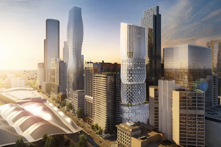 Zaha Hadid Stacked Vase Tower Melbourne Images