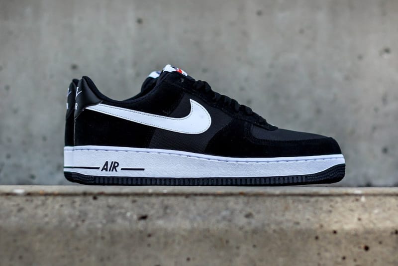 nike air force black and white suede