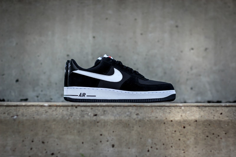 Nike Air Force 1 Black and White Mesh/Suede Combination