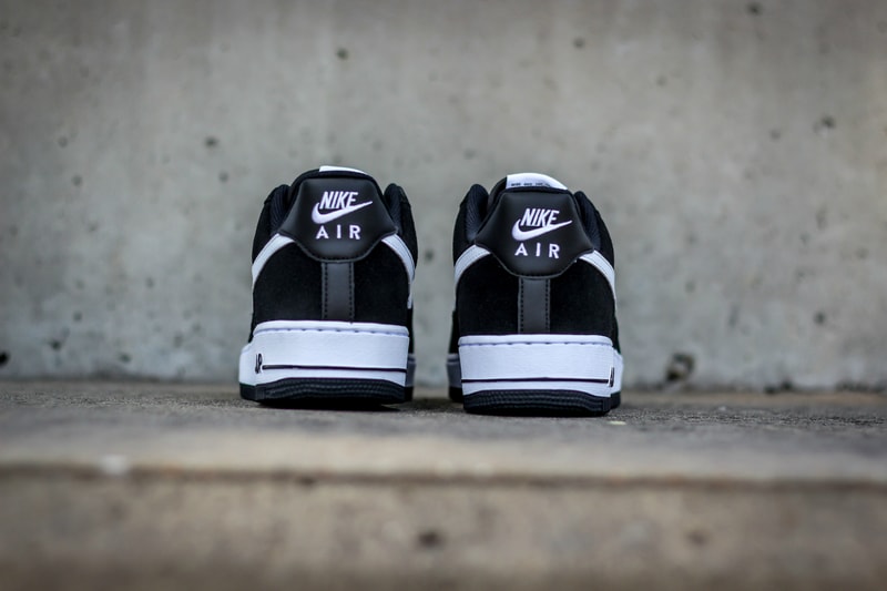 Nike Air Force 1 Black and White Mesh/Suede Combination