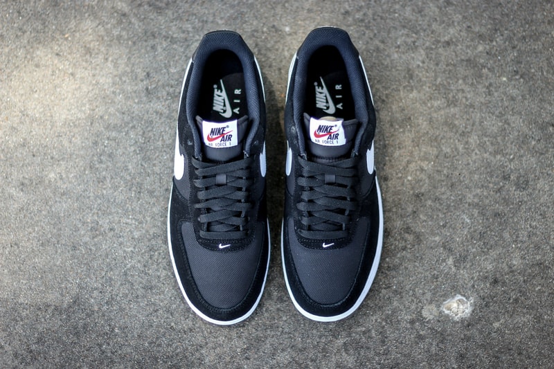 Nike Air Force 1 Black and White Mesh/Suede Combination