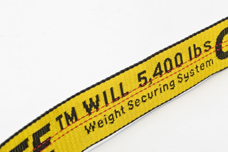 OFF WHITE Yellow Industrial Belt