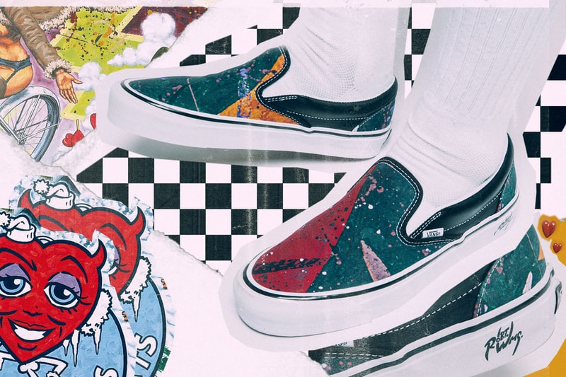 Vintage Tattoo themed Custom hand painted Vans Authentics Shoes