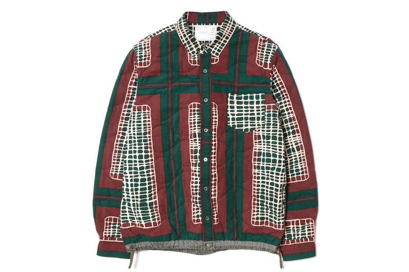 sacai 2016 Garment Washed Quilted Drawcord Shirt