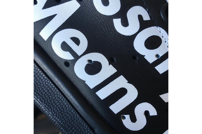 Sydney Kay Custom Supreme x adidas Stan Smith "By Any Means Necessary"