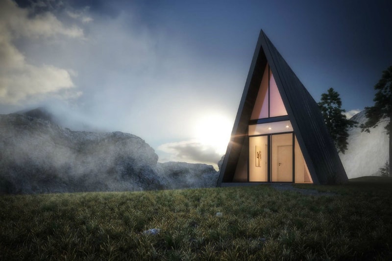 Triangular House on Cliff by German architect Matthias Arndt