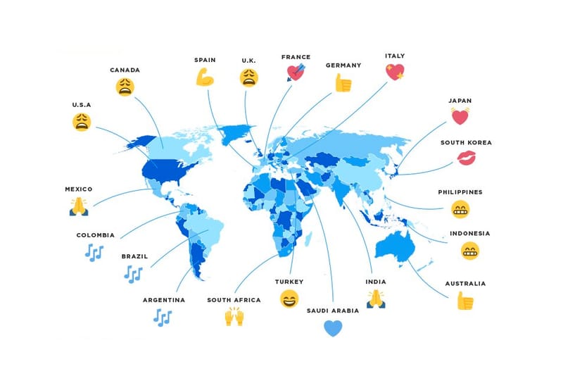 Twitter Puts Together a World Emoji Map