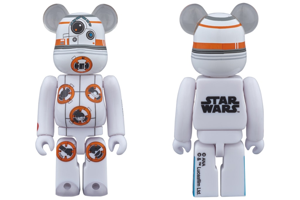 bear star wars collectable toy figurine white orange grey