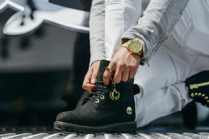 champion timberland black and gold