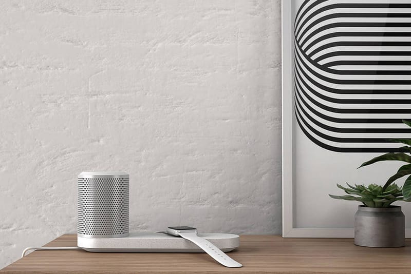 The Blond Design Bluetooth Speaker Doubles as a Wireless Charging Station
