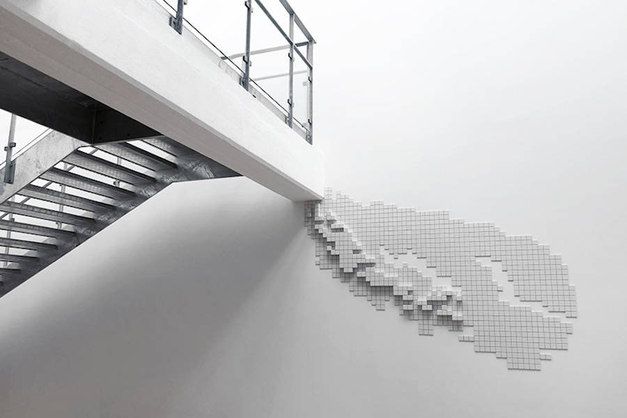 Borgman Lenk Pixelation School Architecture design concepts 3d art walls ceilings