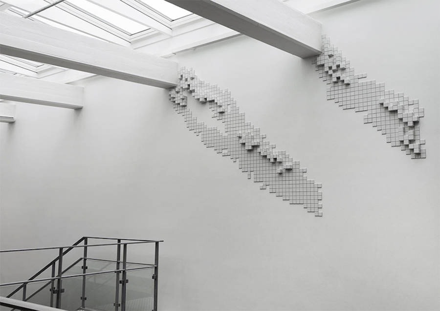 Borgman Lenk Pixelation School Architecture design concepts 3d art walls ceilings