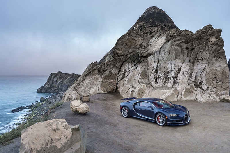 The Bugatti Chiron Hits Monterey in Blue Carbon Fiber