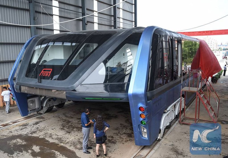 Chinas Transit Elevated Bus Video