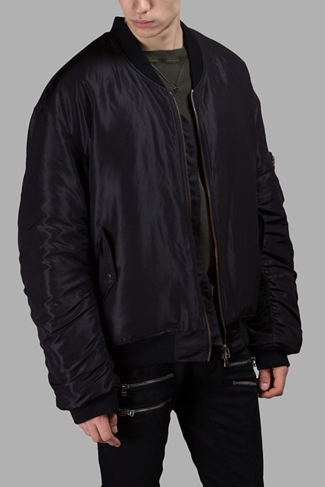 Faith Connexion Bomber Jacket oversized antonioli black orange inner pockets zippers