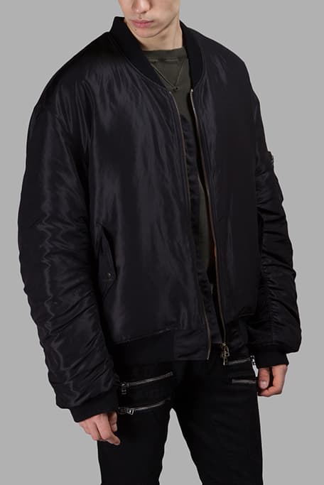 Faith Connexion Bomber Jacket oversized antonioli black orange inner pockets zippers