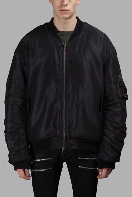 Faith Connexion Bomber Jacket oversized antonioli black orange inner pockets zippers