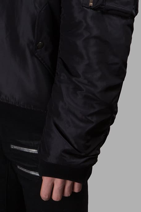 Faith Connexion Bomber Jacket oversized antonioli black orange inner pockets zippers