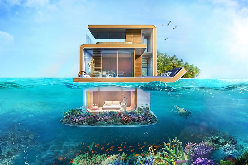Sleep Underwater in Dubai's Luxurious Floating Seahorse Villas 