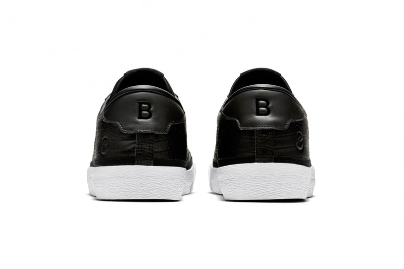 Fragment Design x NikeLab Air Zoom Classic AC black "crocodile" leather white sole dover street market