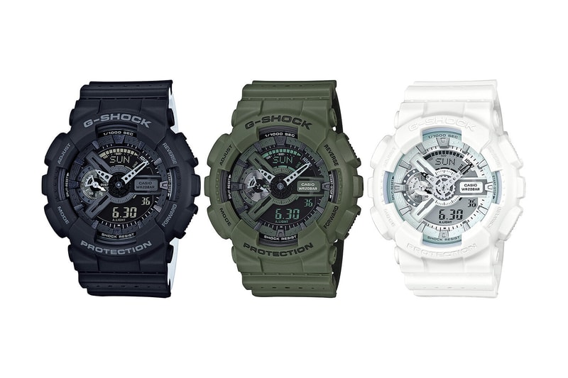 G-SHOCK, black, white, green, GA-110LP, Punching Pattern